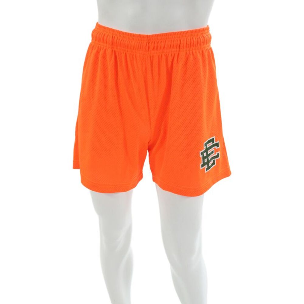 Eric Emanuel Mens Sweat Shorts Orange 100% Polyester College Size M